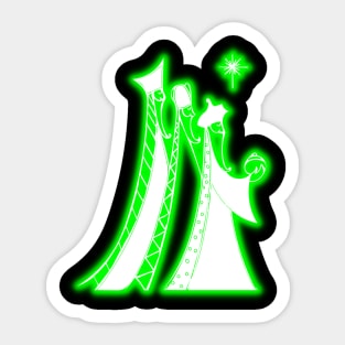 Green Neon - The Three Kings Sticker